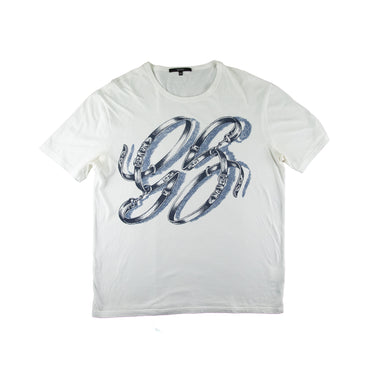The front of the Gucci Belt White T Shirt.