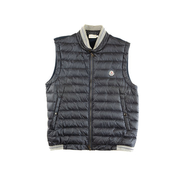The front of the Moncler Navy Magllia Gilet.