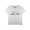 The front of the Gucci Printed Logo White T Shirt.