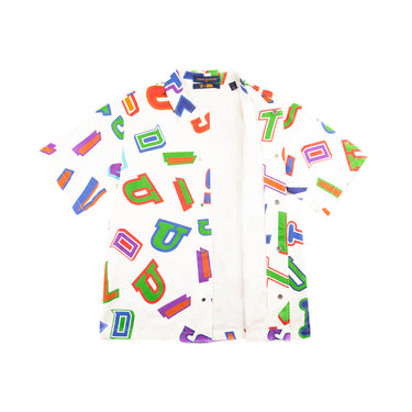 The inside of the Louis Vuitton x NBA Basketball Letters Overshirt.