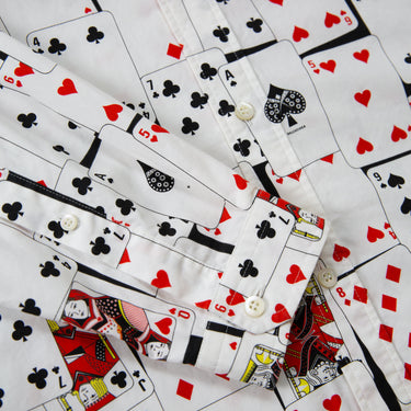 The sleeve detail of the Balenciaga Playing Cards Long Sleeve Shirt.