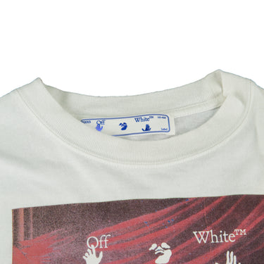 The label of the Off-White White Sprayed Caravaggio T Shirt.
