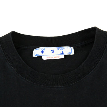 The label of the Off-White Caravaggio Arrows Black T Shirt.