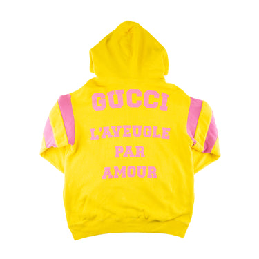 The back of the Gucci 1921 Print Yellow Hoodie.