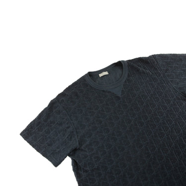 The flat lay of the Dior Oblique Towel Navy T Shirt.