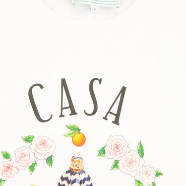 The logo of the Casablanca Casa Way Tennis White T Shirt.
