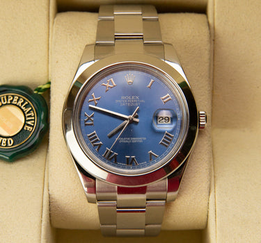 The dial of the Rolex Datejust Roman 41mm Dial 126300 2016.