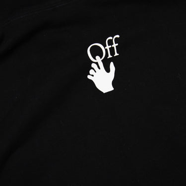 The logo of the Off-White Black & White Print Caravaggio Hoodie.
