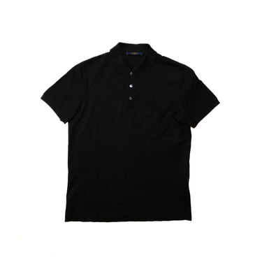 The front of the Louis Vuitton Black Polo Shirt.