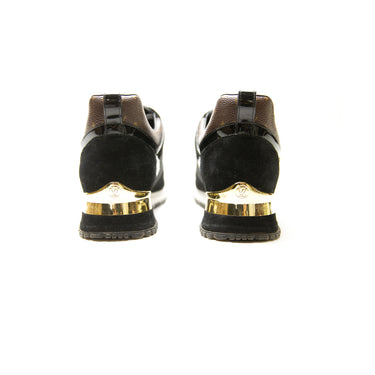 The back of the Louis Vuitton Run Away Black Brown Monogram.