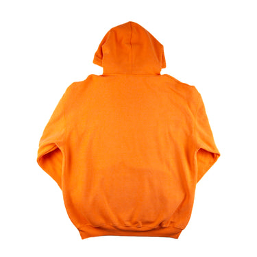The back of the Balenciaga Orange Languages Hoodie.
