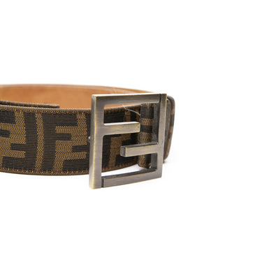 The buckle of the Fendi Canvas FF Buckle Belt.