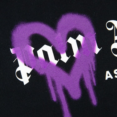 The logo of the Palm Angels Aspen Logo Print Black Hoodie.