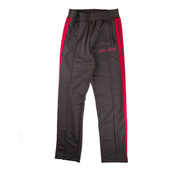 The front of the Palm Angels Grey & Pink Sweatpants.