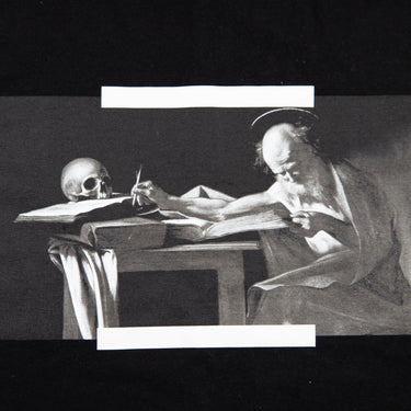 The print of the Off-White Black Caravaggio T-Shirt.