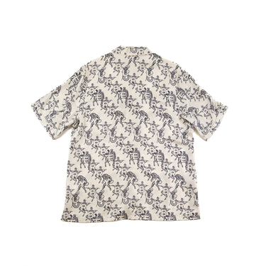 The back of the Burberry Printed Silk Shirt .