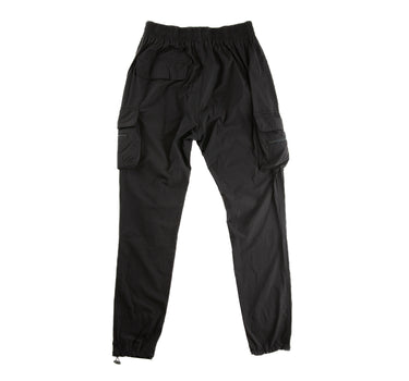The back of the Represent Black Cargo Trousers.