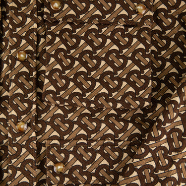 The print of the Burberry TB Monogram Overshirt Jacket.