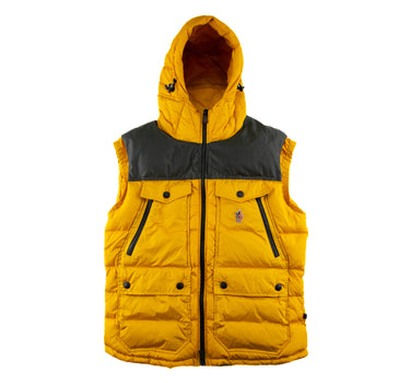 The front of the Moncler Down Yellow Gilet.