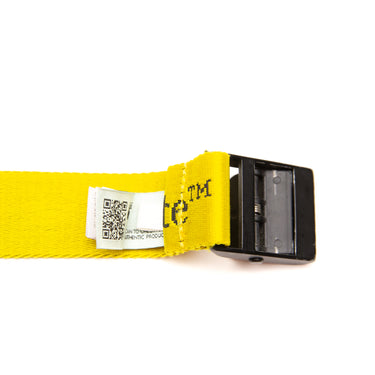 The label of the Off-White Yellow Belt.