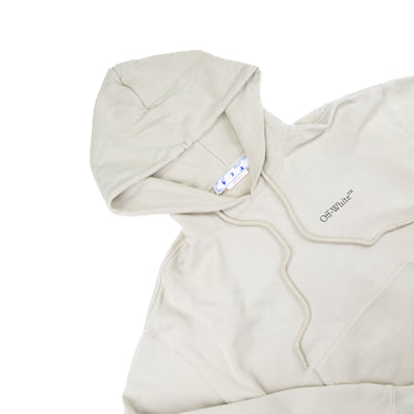 The hood of the Off-White Caravaggio Crowning Beige Hoodie.