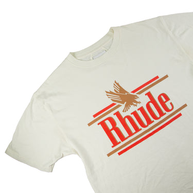 The front of the Rhude Rossa Vintage White T Shirt.