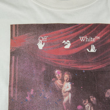 The logo of the Off-White White Sprayed Caravaggio T Shirt.