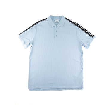 The front of the Burberry Baby Blue Polo Shirt.