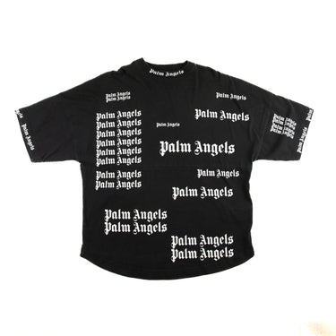 The front of the Palm Angels Multi Logo Black T Shirt.