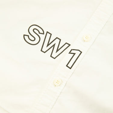 The print of the Burberry Horseferry White Long Sleeve Shirt.