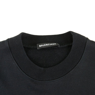 The inside label of the Balenciaga Campaign Logo Black Sweatshirt.