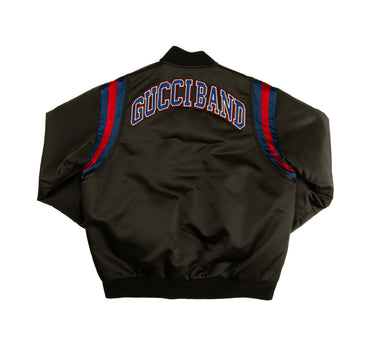 The back of the Gucci Band Bomber Jacket.