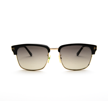 The front of Tom Ford Clubmaster Black Sunglasses.