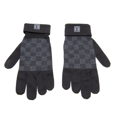 The top of the Louis Vuitton Damier Graphite Wool Gloves.