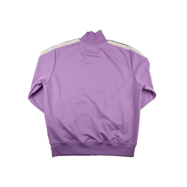 The back of the Palm Angels Lilac & Ivory Track Jacket.