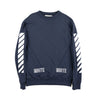 The front of the men's Off-White Navy 3D Diagonal Sweatshirt.