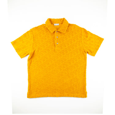 The front of the Dior Oblique Monogram Jacquard Polo Shirt.