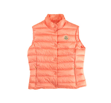 The front of the Moncler Liane Pink Gilet.
