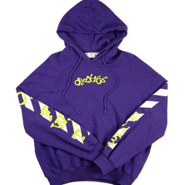 The front of the Off-White Exactly The Opposite Purple Hoodie.