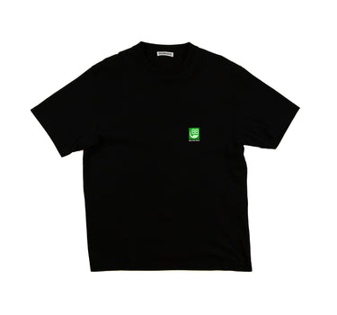 The front of the Balenciaga Bio Logo Black T Shirt.