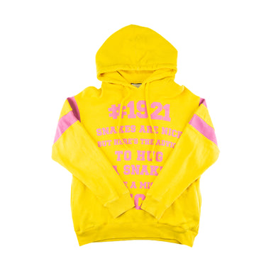 The front of the Gucci 1921 Print Yellow Hoodie.