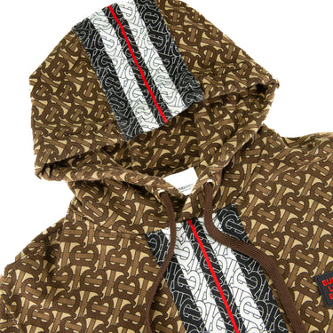 The hood of the Burberry TB Monogram Hoodie.