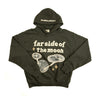 The front of the Broken Planet Far Side Of The Moon Grey Hoodie.