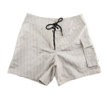 The front of the Dior Oblique Swim Shorts.