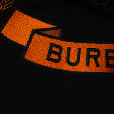 The front logo of the Burberry Oak Leaf Crest Hoodie.