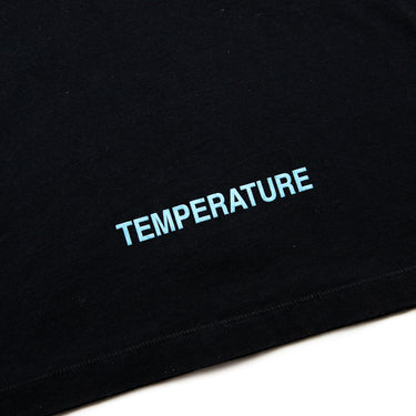 The logo of the Off-White Temperature Diagonal Black T Shirt.
