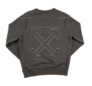 The back of the Off-White Melange Grey Arrow Sweatshirt.