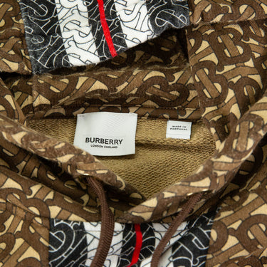The inside label of the Burberry TB Monogram Hoodie.