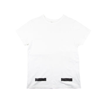 The front of the Off-White Brush Diagonal White T Shirt.