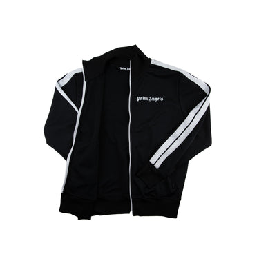 The inside of the Palm Angels Black Track Jacket.